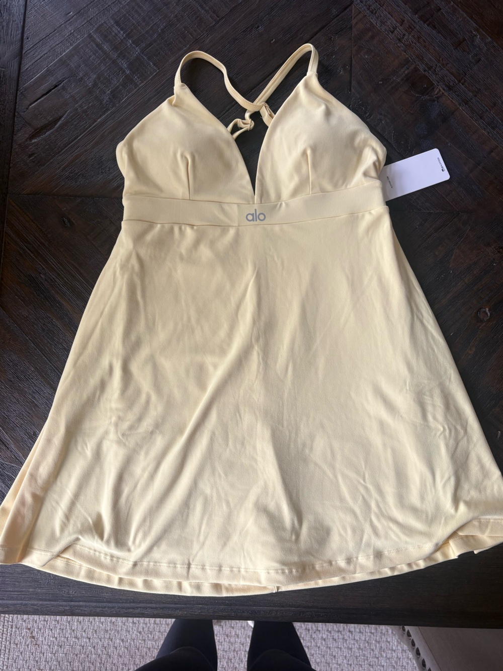ALO Yoga Pale Yellow Splendor Dress sz Small